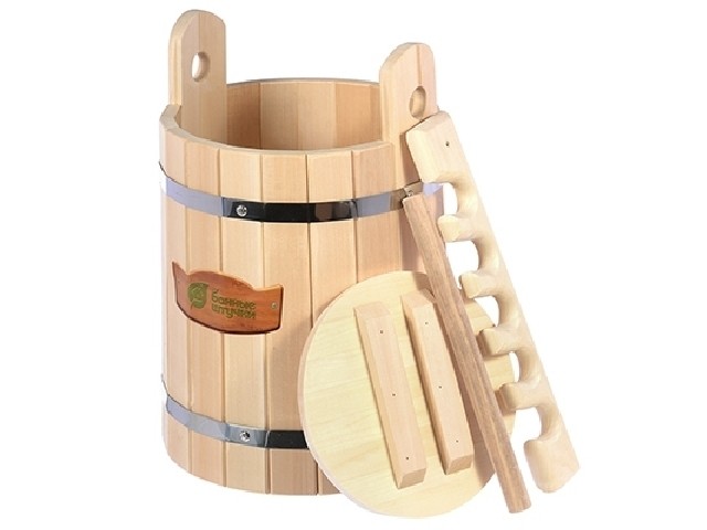 Кадка для воды и заготовки солений 15 л с гнетом и замком Банные штучки 32689